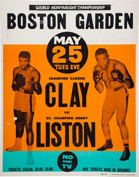 Rare Ali-Liston II Fight Poster, Signed by Sonny, Up for Bid