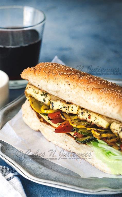 Grilled Paneer Veggies Sandwich | Cubes N Juliennes | Grilled paneer ...