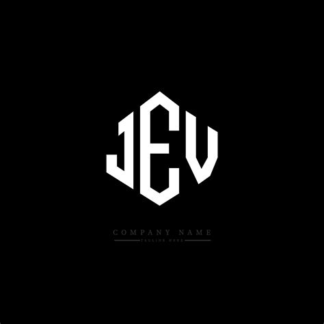 JEV letter logo design with polygon shape. JEV polygon and cube shape ...