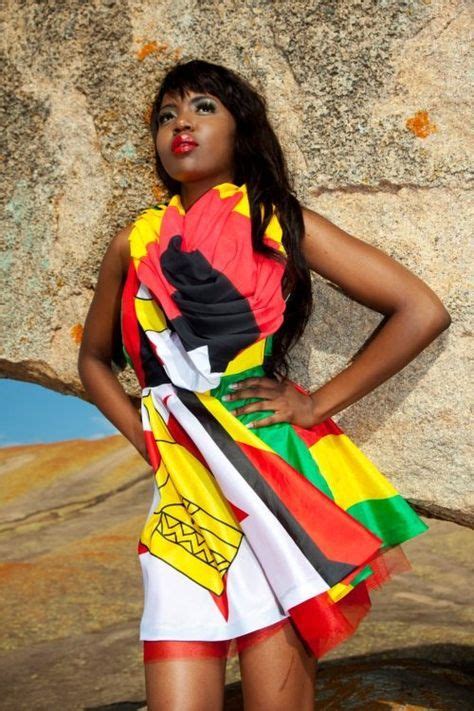 zimbabwe pride with style | Flag dress, African models, African fashion