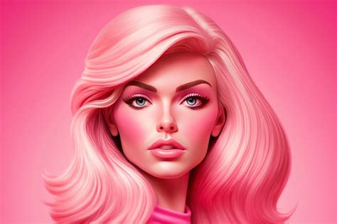 Premium AI Image | Barbie Pink gradient background