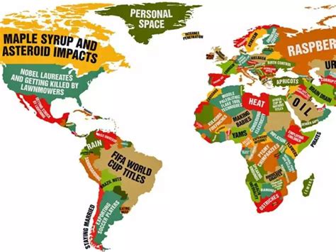 This Funny World Map Shows What Every Country Leads The World In ...