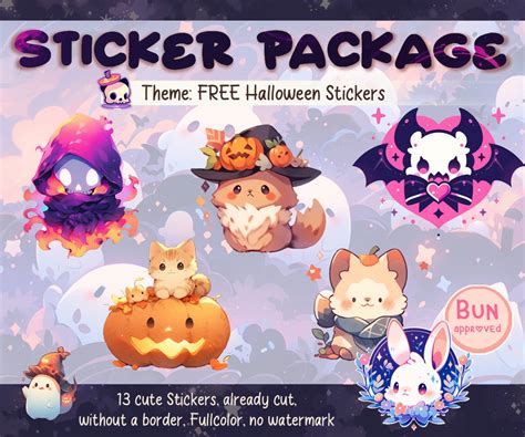 [FREE] 13 Halloween Stickers by xXBunnyberryXx on DeviantArt