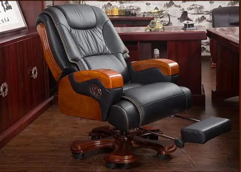 Boss chair leather massage reclining double cushion computer chair home ...