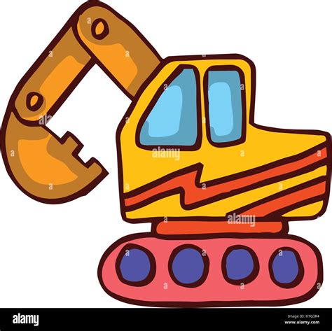 Big excavator cartoon collection stock vector illustration Stock Vector Image & Art - Alamy