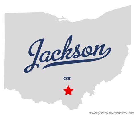 Map of Jackson, Jackson County, OH, Ohio