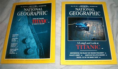 2 National Geographic Magazines TITANIC issues 1986 December 1985 ...