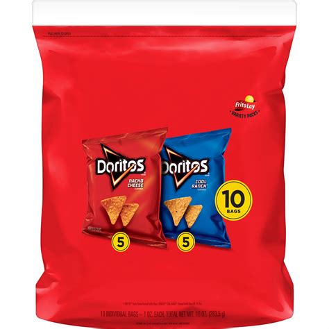 Doritos 2 Flavor Variety Pack, 1 oz Bags, 10 Count - Walmart.com ...