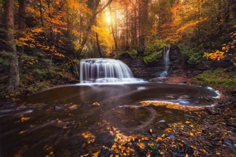 photography, Nature, Landscape, Fall, Waterfall, Forest, Sunlight ...