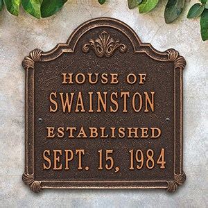 Personalized Anniversary House Plaque