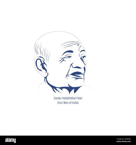 Vector Illustration of Sardar Vallabhbhai Patel, the Iron man of India ...