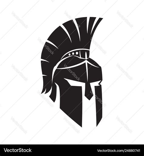 Black spartan helmet Royalty Free Vector Image