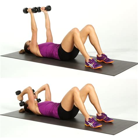 Skull Crushers | Best Dumbbell Arm Exercises | POPSUGAR Fitness Photo 12