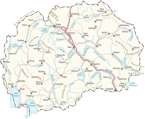 Map of North Macedonia - GIS Geography