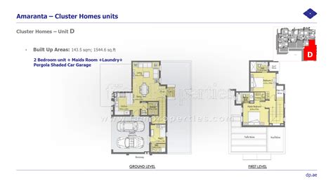 Floor Plans - Amaranta Villanova by Dubai Properties