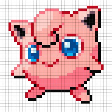 Grid Pokemon Pixel Art Pikachu - macacosmelhorados