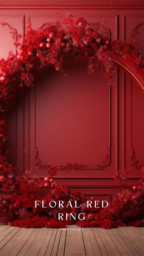 Floral Red Ring by Printshade | Digital backdrops, Floral, Photo texture