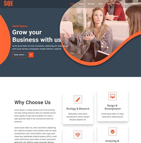 SQE Creative Business Website Template | GEC Designs