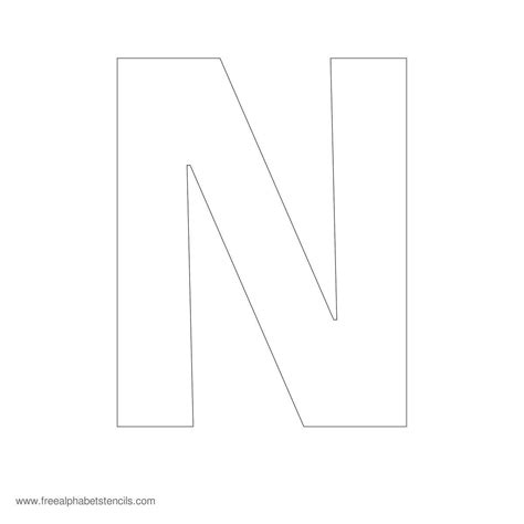 Lowercase Letter Stencil Large N Large Letter Stencils Stencils ...