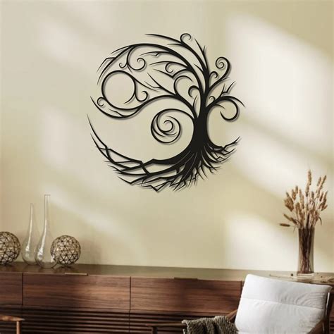 Tree Metal Wall Art, Tree Metal Wall Decor, Nature Tree Wall Art, Tree of Life Wall Art ...