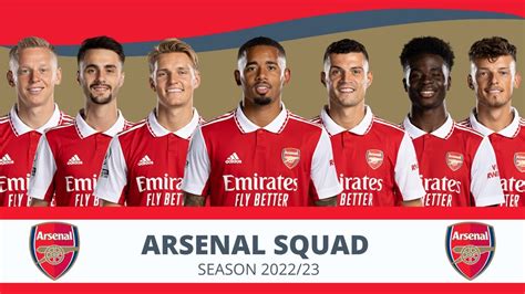 ARSENAL FULL SQUAD FOR THE 2022/23 PREMIER LEAGUE | ARSENAL SQUAD 2022/2023 - YouTube