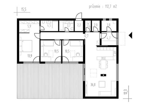 Rodinný dom Bungalov 1502 – galéria | Môjdom.sk Out House Plans, House Layout Plans, Model House ...