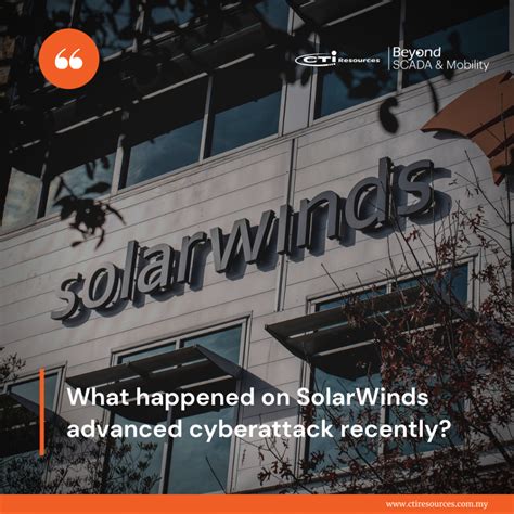 What happened on SolarWinds advanced cyberattack recently? | CTI Resources