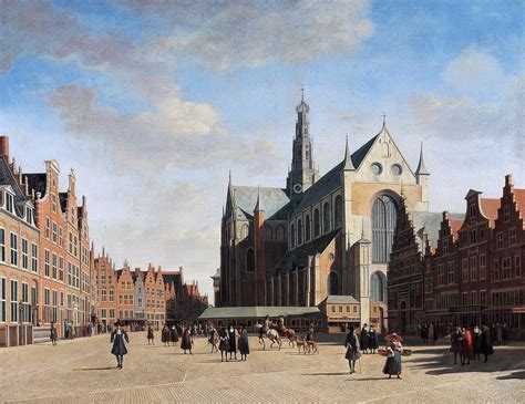 Enjoy some Damn Fine Art : Gerrit Berckheyde. The Market Square at Haarlem with the St. Bavo ...