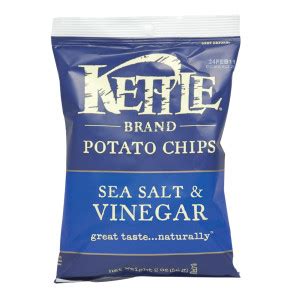 Kettle Sea Salt And Vinegar Potato Chips 2 oz Bag | Nassau Candy