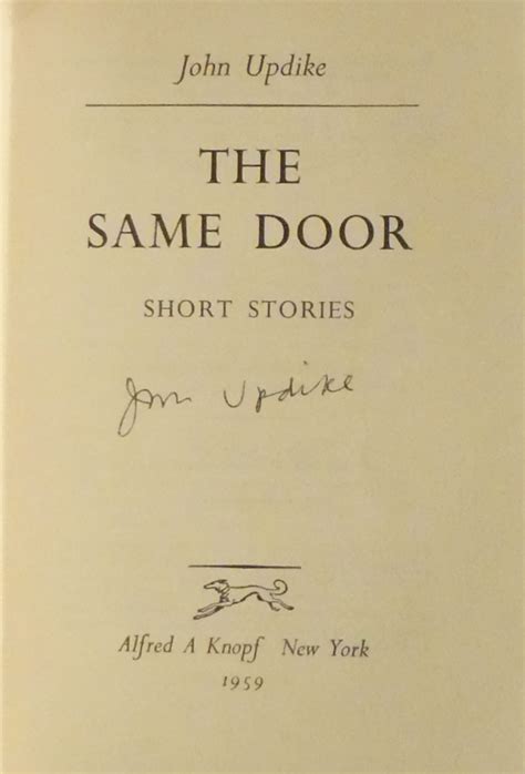 The Same Door, Short Stories by Updike, John: Very Good Hardcover (1959 ...