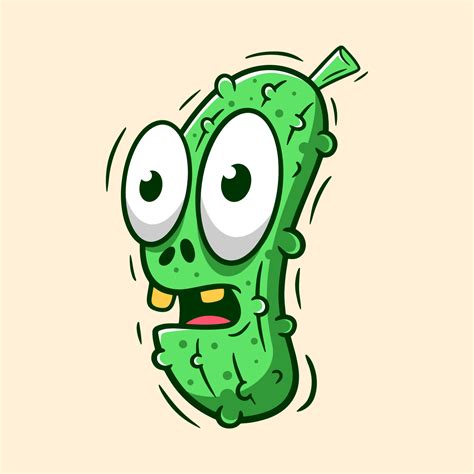 Funny cartoon pickles illustration 9159595 Vector Art at Vecteezy