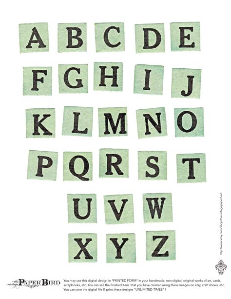 Anagram Letters : Scanned from vintage anagram game from early 1900's. Other Colors Available ...