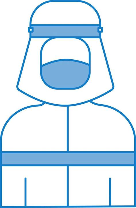 Blue And White Human Wear PPE Kit Icon. 24455141 Vector Art at Vecteezy