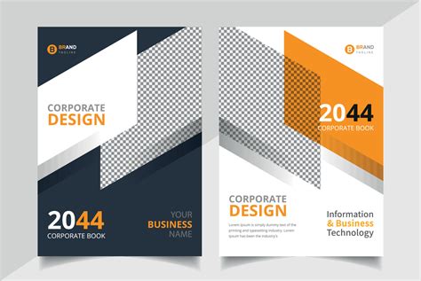 Corporate business book cover design or annual report or booklet Vector ...