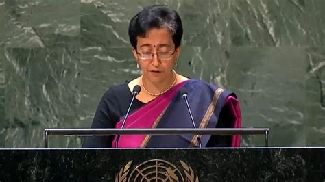 AAP MLA, Atishi presents 'Kejriwal governance model' at UN | City ...