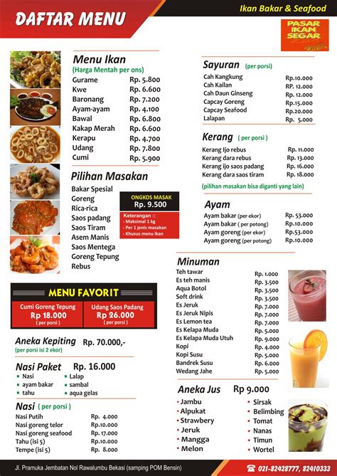 Harga Menu Makanan Restoran: Panduan Lengkap untuk Mengetahui Daftar ...