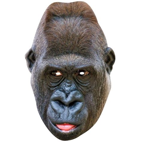 GORILLA: Life-size Card Face Mask. Go Ape for King Kong. BIG A3 masks