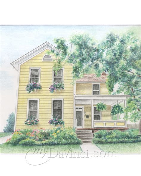 colored pencil house drawings - fineartphotographychildrenbaby