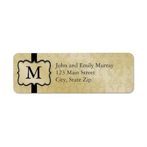 Monogram Return Address Labels | Zazzle.com | Monogram return address ...