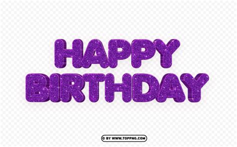 Free download | HD PNG transparent happy birthday png purple glitter - Image ID 488922 | TOPpng