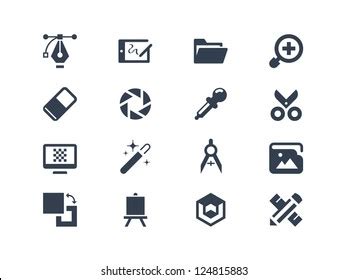 Graphic Design Icons Stock Vector (Royalty Free) 124815883 | Shutterstock