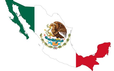 Clipart - Mexico Flag Map