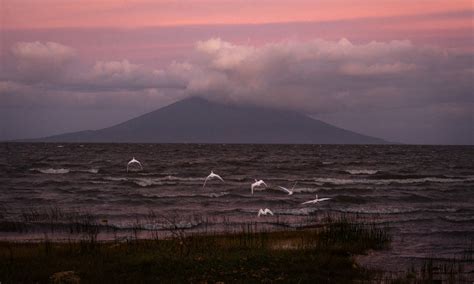 Download Volcano And Ocean In Nicaragua Wallpaper | Wallpapers.com