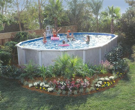 GSM 18' x 33' Oval Vero Beach Above Ground Pool Package, 52" Height - Free Shipping