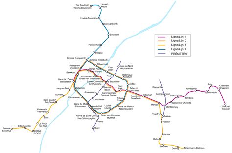 Bruxelles Metro Map