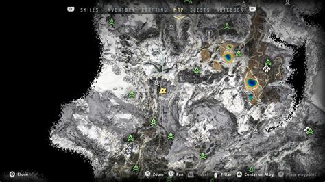 Horizon Zero Dawn Frozen Wilds Map