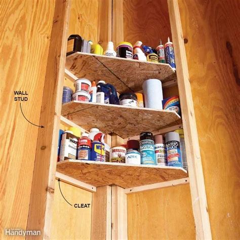 Garage Corner Shelves - Who couldn't use a few more shelves in the garage? You probab… | Storage ...