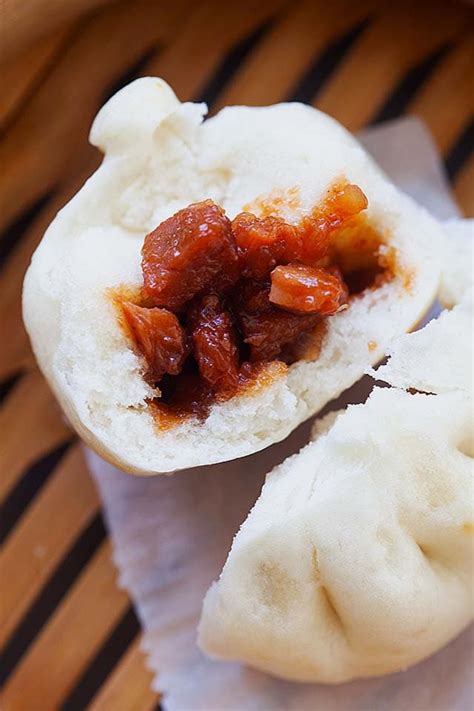 Char Siu Bao - Steamed Pork Buns - Rasa Malaysia