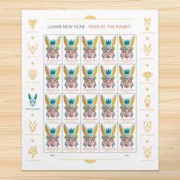 Lunar New Year: Year of the Rabbit Stamps | USPS.com