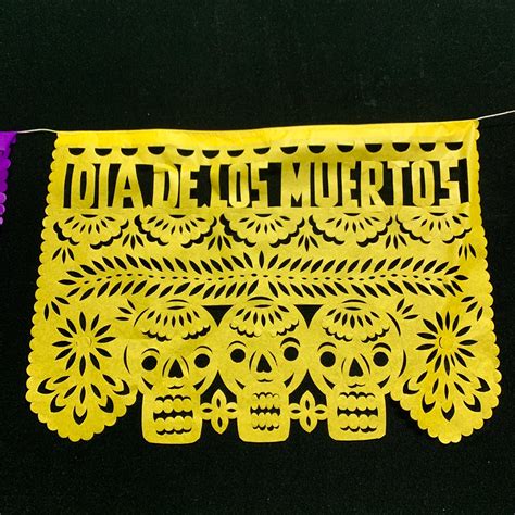 Hand Cut Paper Day of the Dead Papel Picado Banners - MexicanSugarSkull